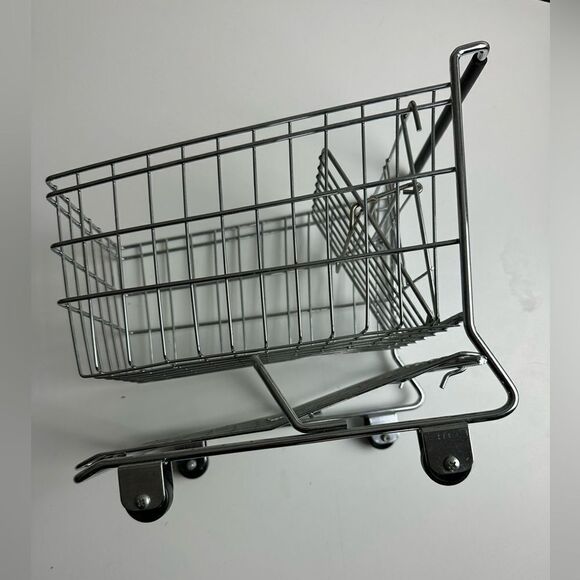 Toy Grocery Cart Old Country Mini Shopping Cart/Buggy for Dolls Metal 10 inch - Picture 6 of 9